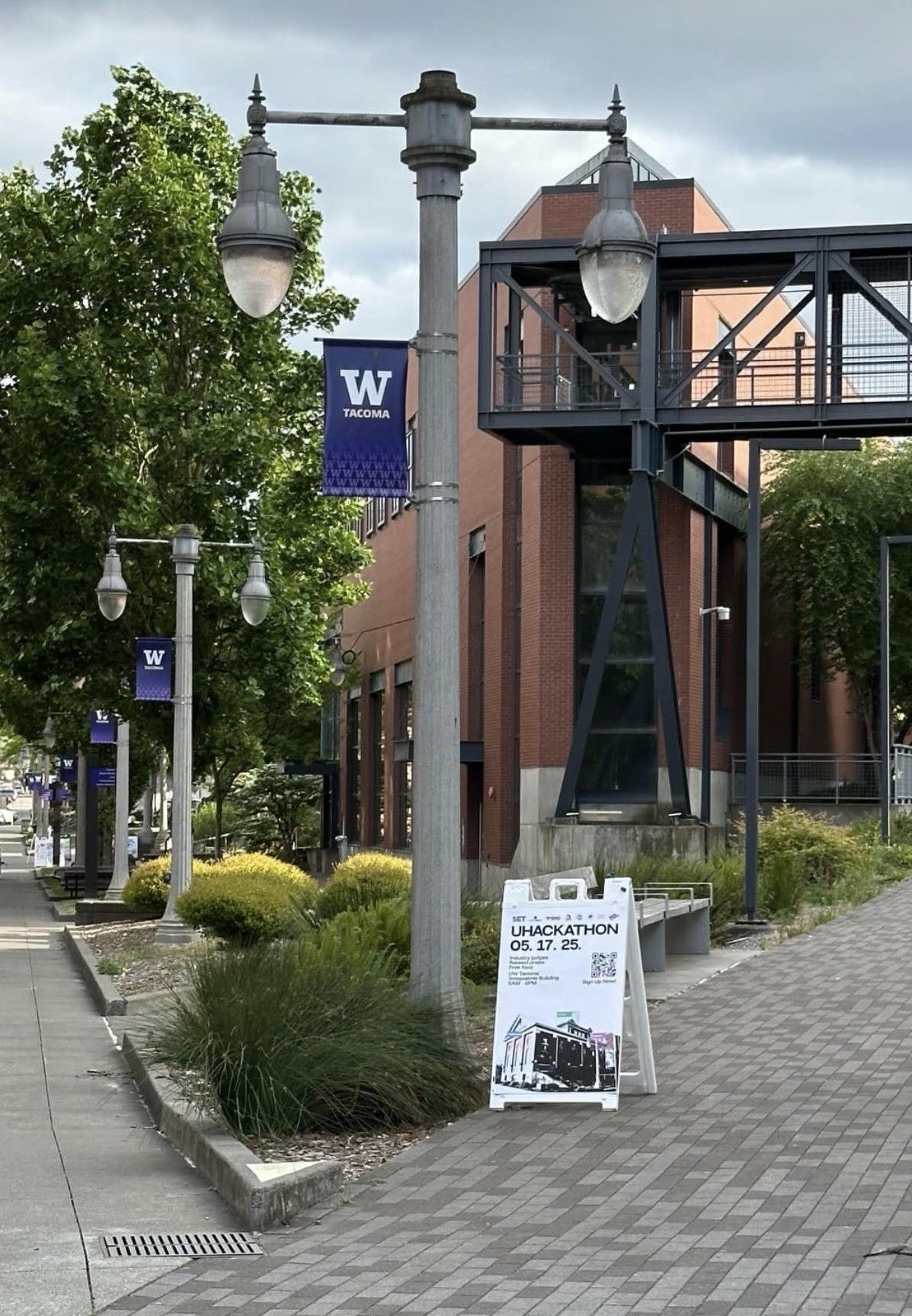 UHackathon 2025 A-Frame Advertisement at UW Tacoma